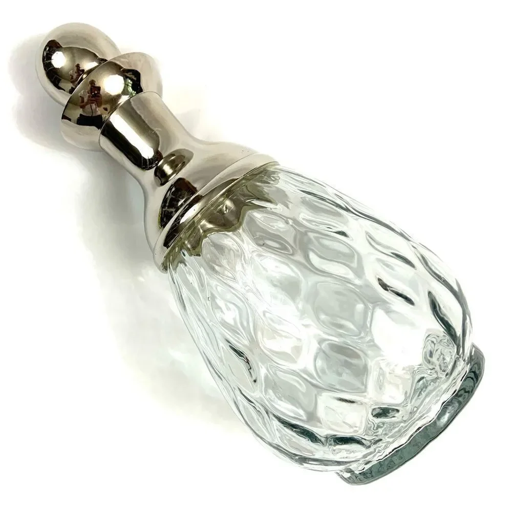 VINTAGE European Silver Mounted Glass Decanter